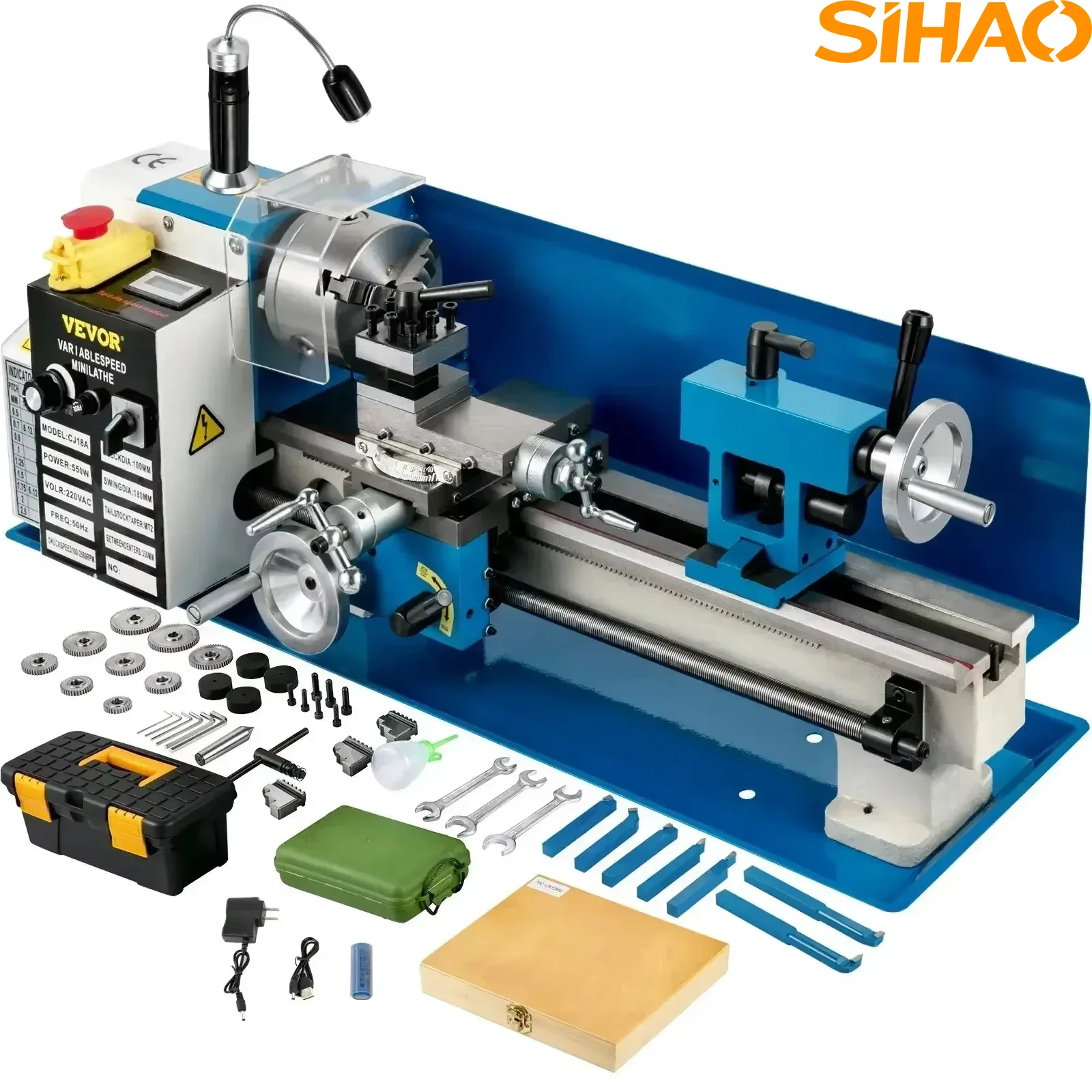 Mini Metal Lathe 7X14 - SIHAO Mini Metal Lathe 7x14 Inch,