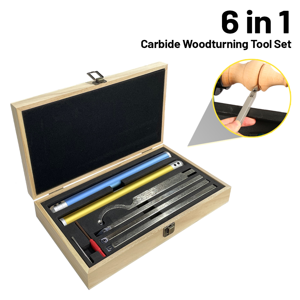 Woodturning Tools Set Hss - 6 in1 Carbide Woodturning Tool Set