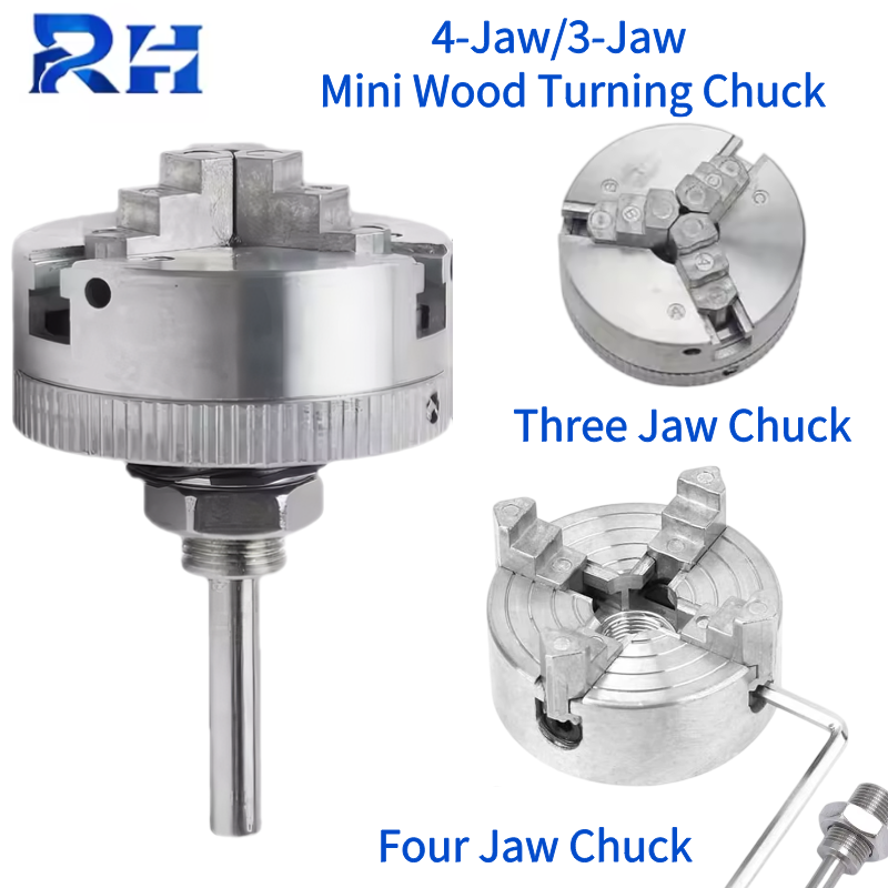 Lathe Chuck 3 Jaw 125Mm - Mini Zinc Alloy 3-Jaw 4-Jaw Chuck