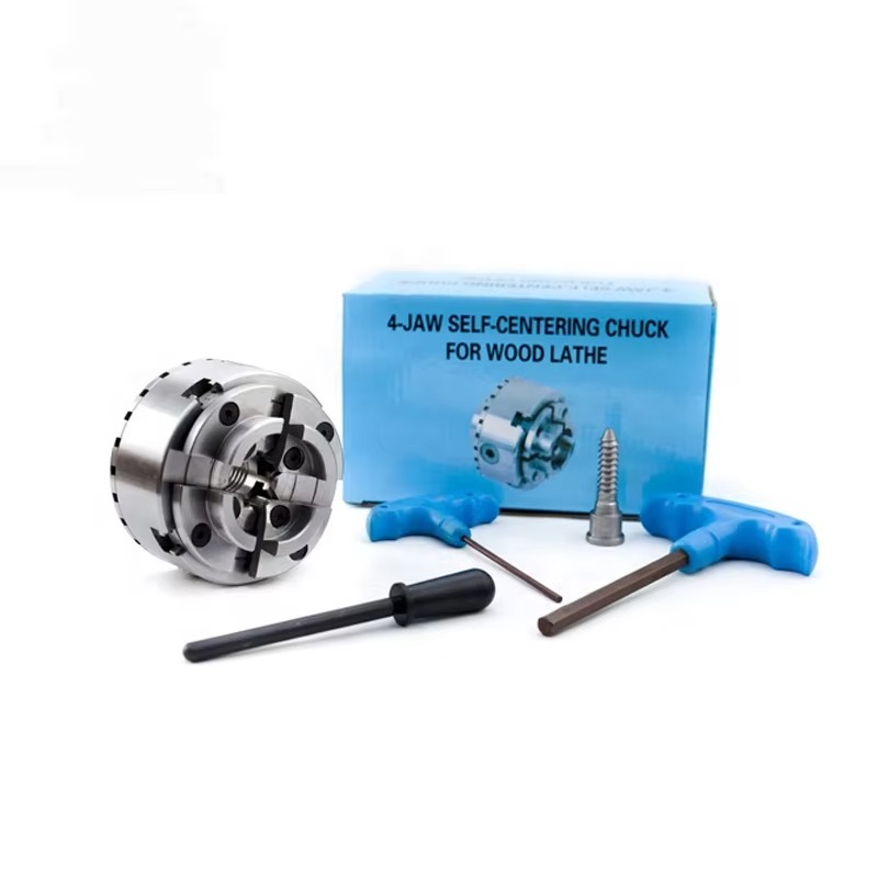 Wood Lathe Chuck 4 Jaw - 4-Jaw Self-Centering Chuck for Milling Cutters