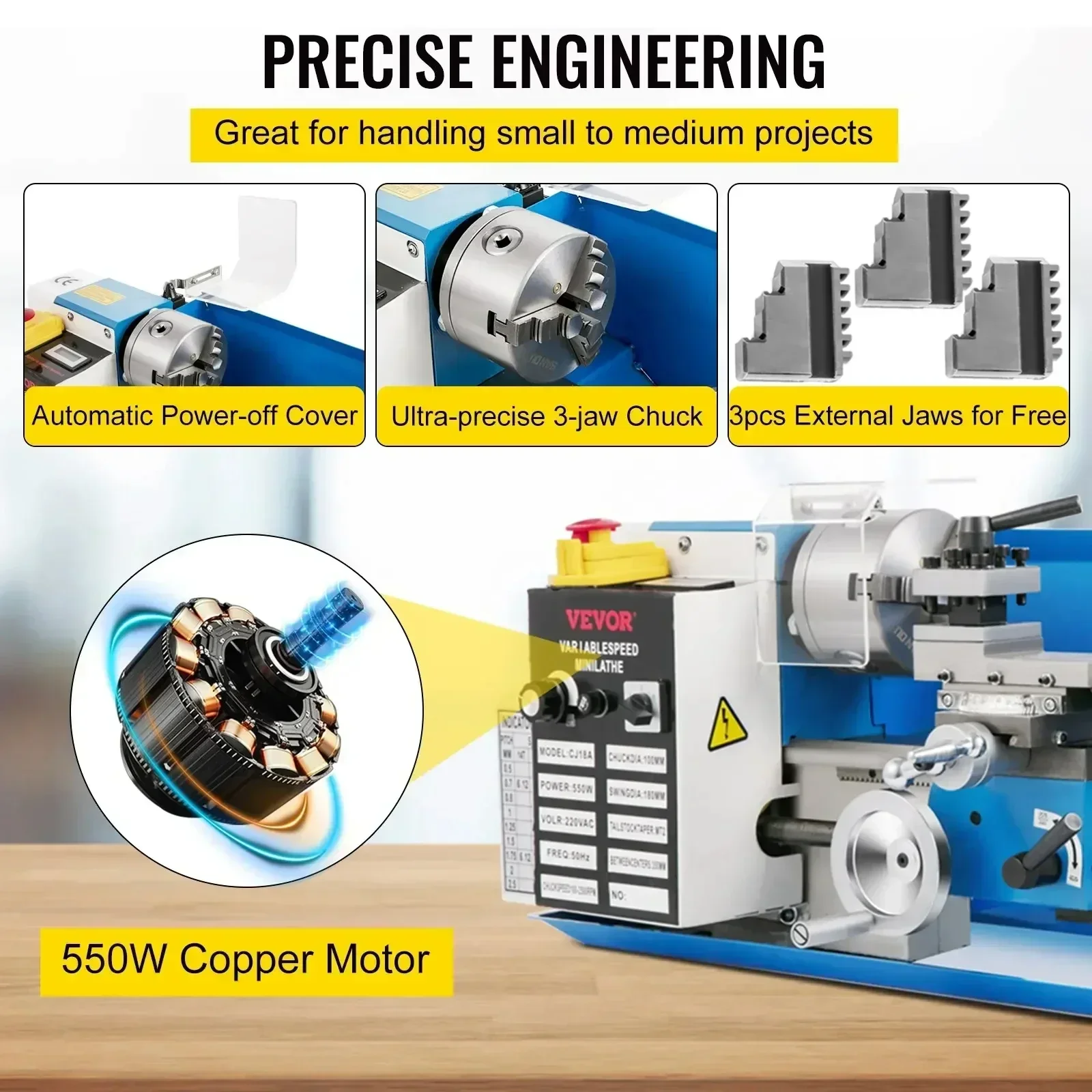 SIHAO Mini Metal Lathe 7x14 In - Mini Metal Lathe 7X14 review and price