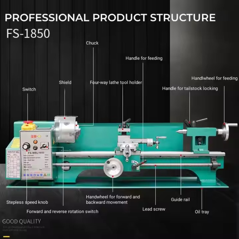 FS-WBL1850 2024 New Model Mini - Bench Lathe 750W Metal review and price