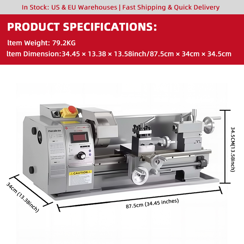 Professional OEM 750W 72.9kg H - Bench Lathe 750W Metal review and price
