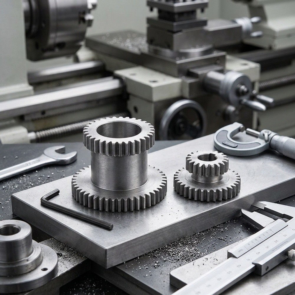 Two-Piece Metal Gear Set Compa - Mini Metal Lathe 7X14 review and price